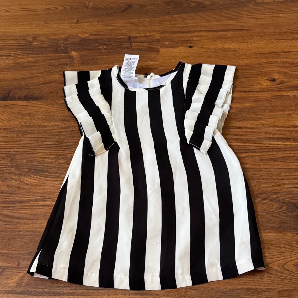 Bonnie Jean Striped Black and White Formal Dress